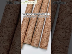 Dia 25mm Agglomerated Cork Rods Cork Sticks For Making Cork Stoppers