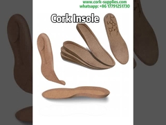 Non slip Antibacteria Comfortable cork insole cork shoe inserts for men women children