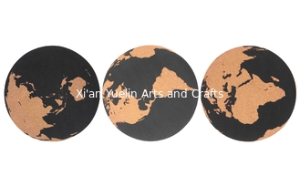 Waterproof Circle World Map Pin Boards Dia30cm Thick 0.5cm