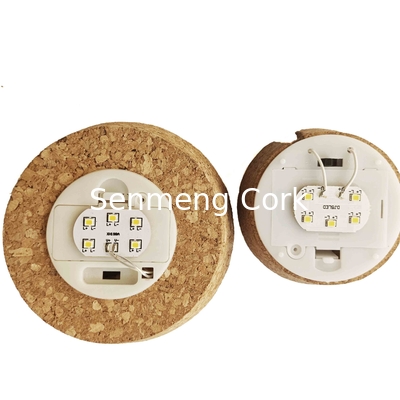 Buy LED Light Natural Cork Lids Inserted Button Battery For Micro Landscape online manufacture