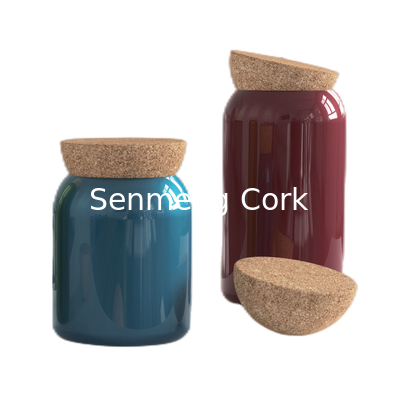 Buy Food Grade Sealing Semi Circular Cork Lid For Ceramic Jars online manufacture