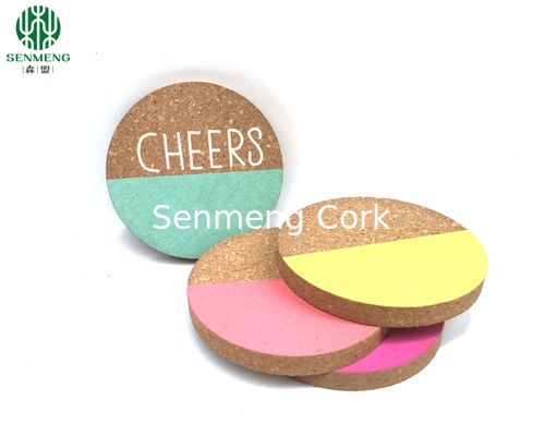 Buy Wholesale Custom Logo Eco Friendly Natural Round Cork Coaster online manufacture