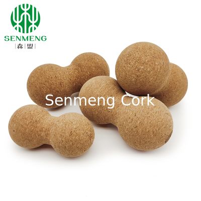 Buy Portable Natural Cork Peanut Roller Yoga Massage Balls for Back Muscles Eco-friendly Durable online manufacture