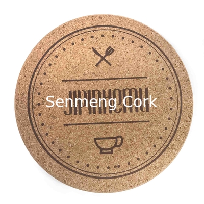 Buy Dia8'' Durability Round Cork Trivet FSC Personalized Cork Hot Pads online manufacture