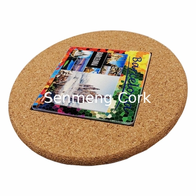 Buy Decorating Round Cork Backed ceramic tiles Placemat Trivets For Hot Dishes Recyclable Durability online manufacture