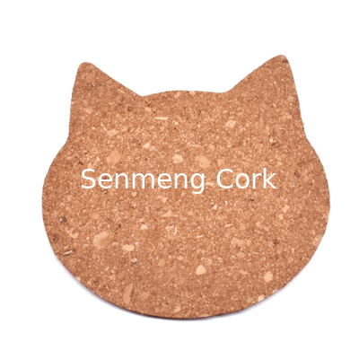 Buy FDA Natural Cork Coasters Cat Cloud Shape OEM online manufacture
