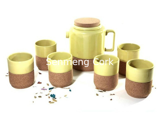 Buy 7pcs Dia80mm Natural Cork Coasters Base Ceramic Teapot Mug Toxicless online manufacture