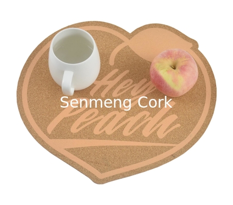 Buy Heart Shaped Custom Cork Placemats And Coasters Multiuse ISO online manufacture