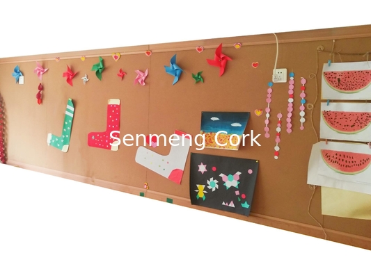 Buy OEM Kindergarten Decorative Natural Cork Panels Wall Tiles Eco Odorless Toxicless online manufacture