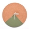 Custom Round Cork Clock Personalized World Map Silent Quartz Movement