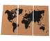 30x30x0.5cm Cork Push Pin World Map Travel Map Antiwear Odorless