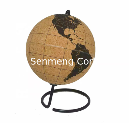 Natural World Traveler's Cork Globe Pinboard Track Travels Marker Pushpins