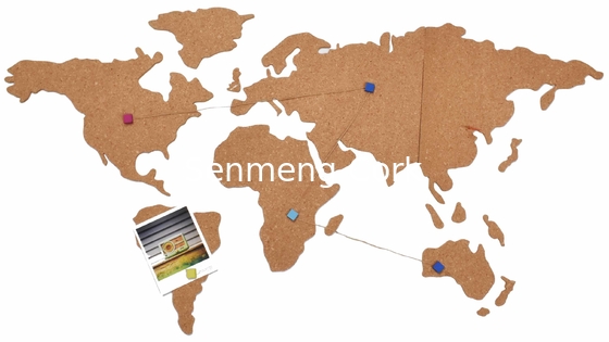 OEM Self Stick Adhesive Cork Board Push Pin Travel World Map Board