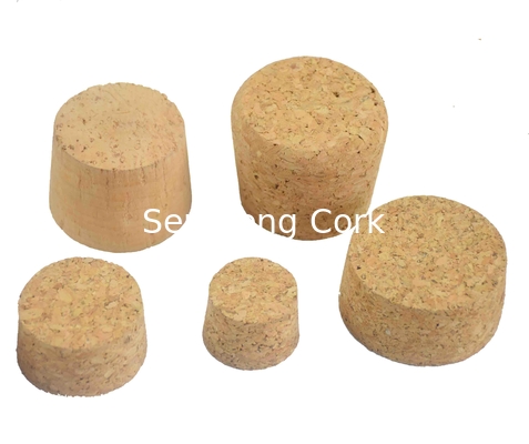 Food Grade Natural Tapered Cork Lid Stoppers Agglomerated
