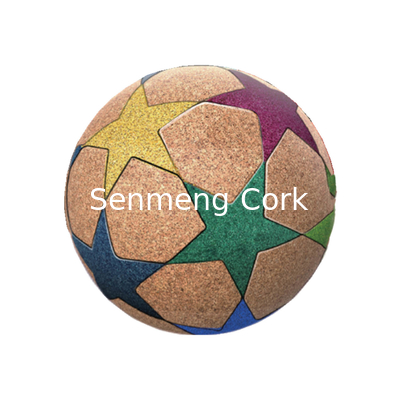 Multicolored Printed Eco Custom Cork Soccer Balls Anti Static
