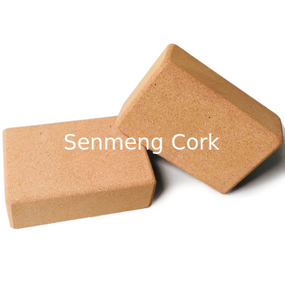 4 Inch Cork Yoga Block Bricks Studio Grade Improve Stability For Exercise