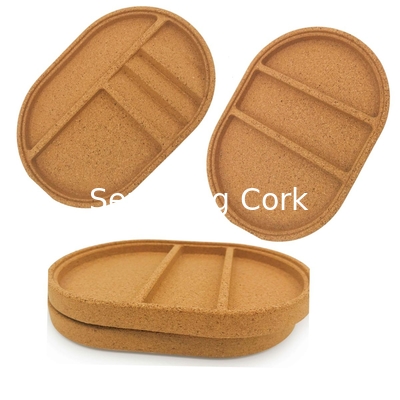 Cork Desk Tray Set Storage Cork Accessory Tray Box Storing Jewelry
