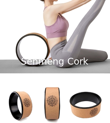 ABS Cork Yoga Wheel Pilates Training Stretch Back Bends Improve Posture