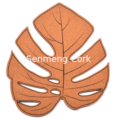 Personalized  Decorative Cork Board Monstera Leaf Durable