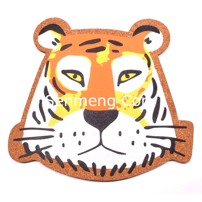 School Printed Personalised Decorative Cork Boards Alpaca Tiger Cactus ODM