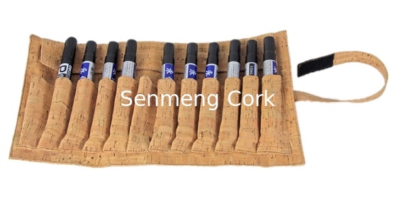 Mark Pen Roll Up Stationery Cork Wrap Pencil Case Antifouling Tearproof ISO9001