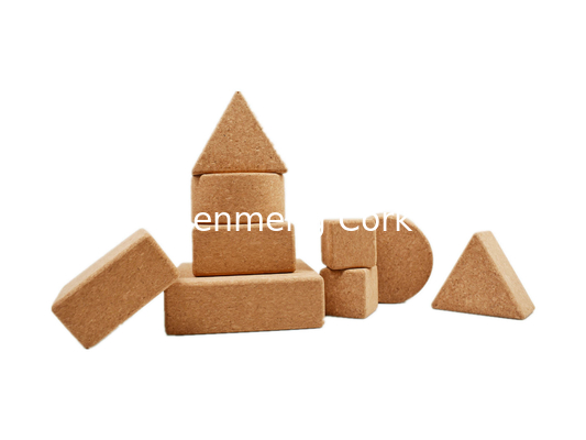 PROP65 Custom Cork Building Blocks Toys Antibacterial Odourless
