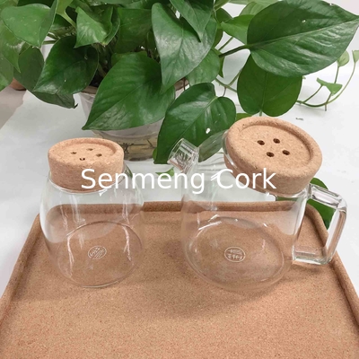 Teapot Button Type Glass Pitcher With Cork Lid Stopper Antiwear 1.2*1in
