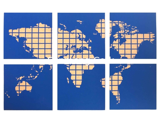 30x30x0.5cm Cork Push Pin World Map Travel Map Antiwear Odorless