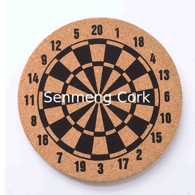 BSCI Durability Cork Dart Board Backboard Wall Protector Dia12'' 17''