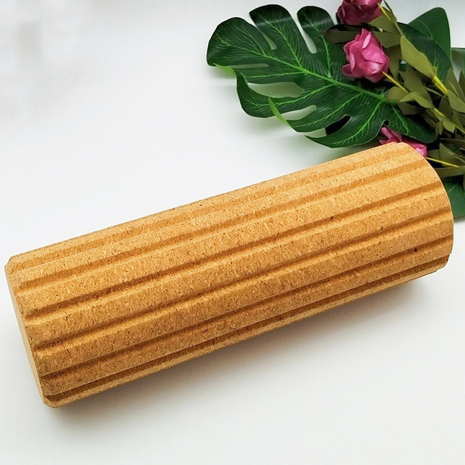 Anti-Slip Cork Massage Roller Natural Yoga Muscle Roller Back Fitness 0