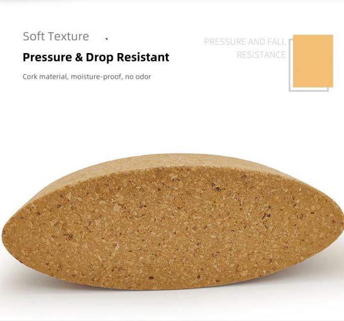 Natural Egg Oval Cork Blocks Yoga Bricks for supporting stabilizing aligning 0