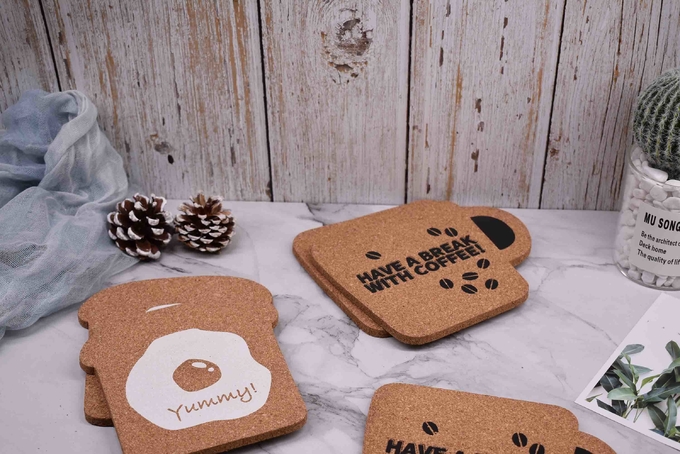 Yuelin OEM Personalized Cork Coasters Bulk Cup Shaped Cake Shaped For Glass Cups 0