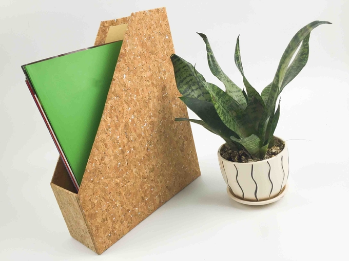 Stationery Cork Magazine Holder Desk Organizer Dampproof 30x15x24cm 0
